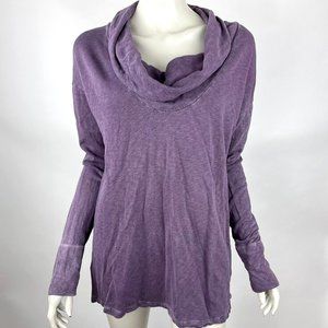 James Perse Cowlneck Long Sleeve Tunic Top‎ Stretch Supima Cotton Women 3 Large